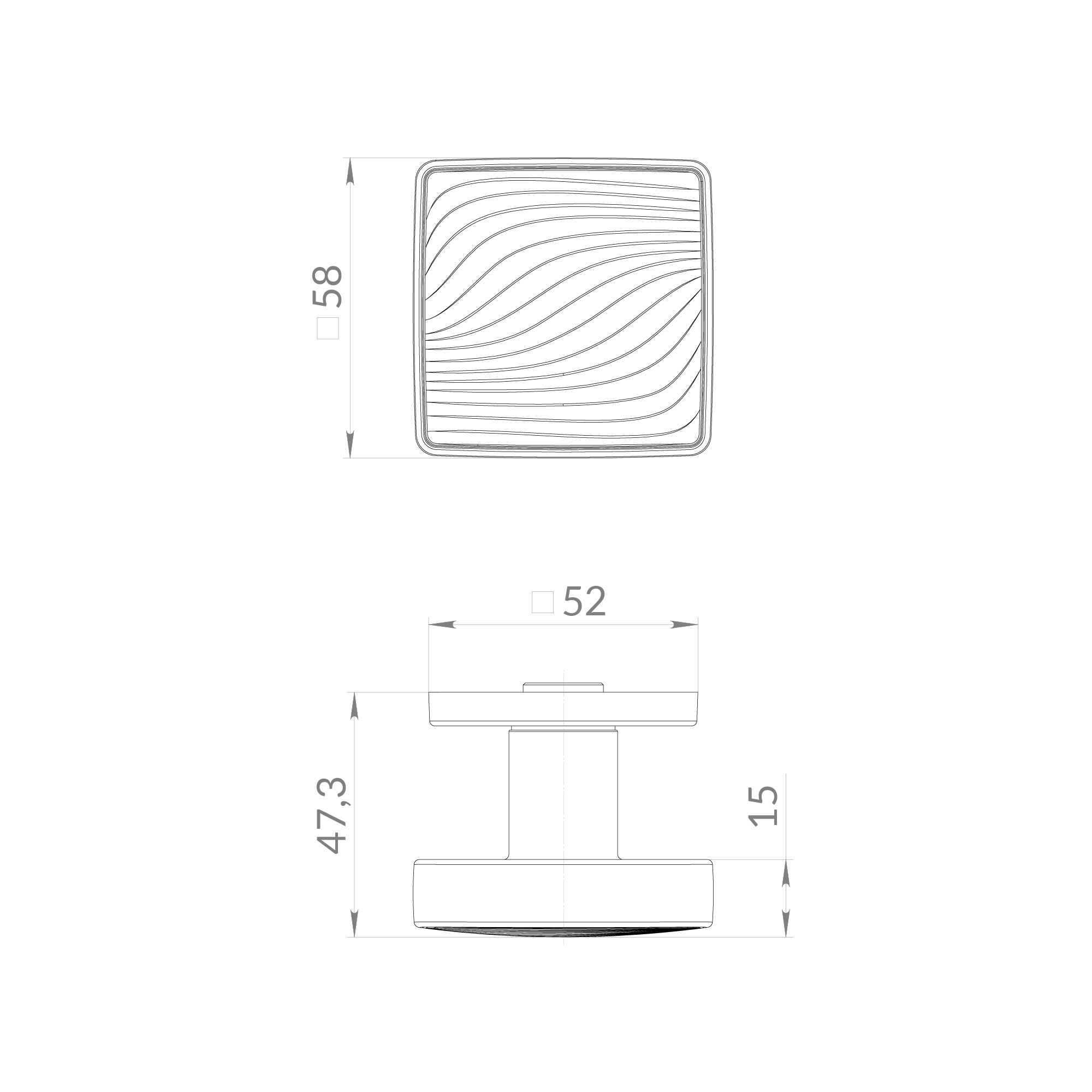 Ручка раздельная K.EST.Q52.GIPNOZ SSG/BL-39 сатинированное золото/черный